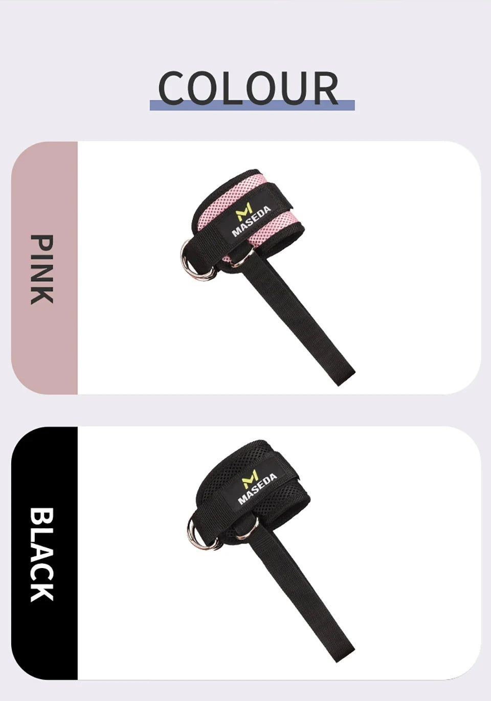 1Pcs Fitness Ankle Straps for Cable Machines Padded Ankle Cuffs for Leg Exercise WorkoutsFully Adjustable and Breathable Ankle