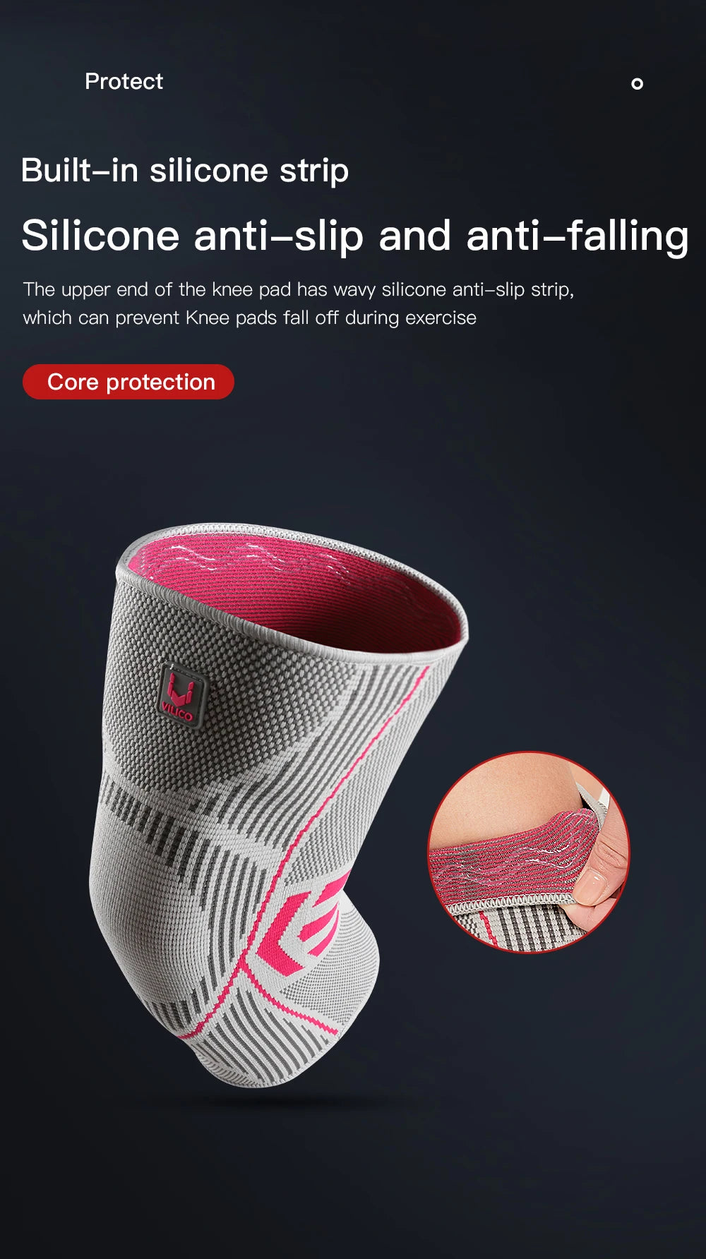1 PCS Kyncilor Knee Brace Elastic Fitness Basketball Volleyball Running Cycling Daily Sports Nylon Sports Compression Knee Brace