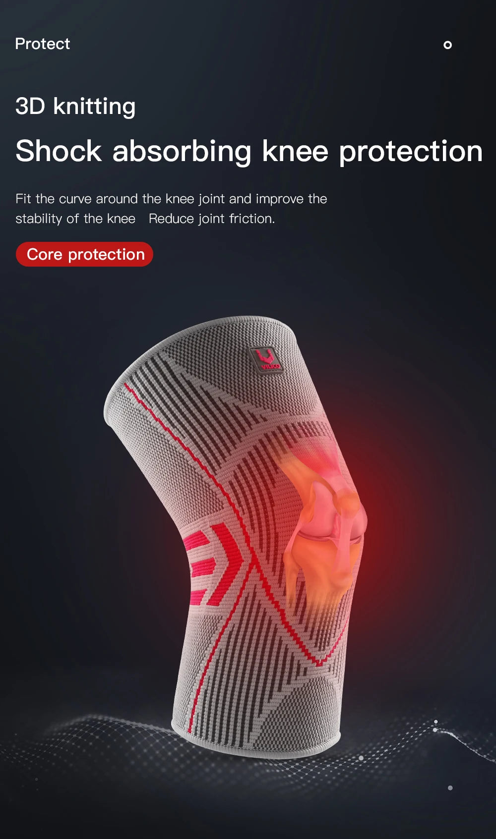 1 PCS Kyncilor Knee Brace Elastic Fitness Basketball Volleyball Running Cycling Daily Sports Nylon Sports Compression Knee Brace