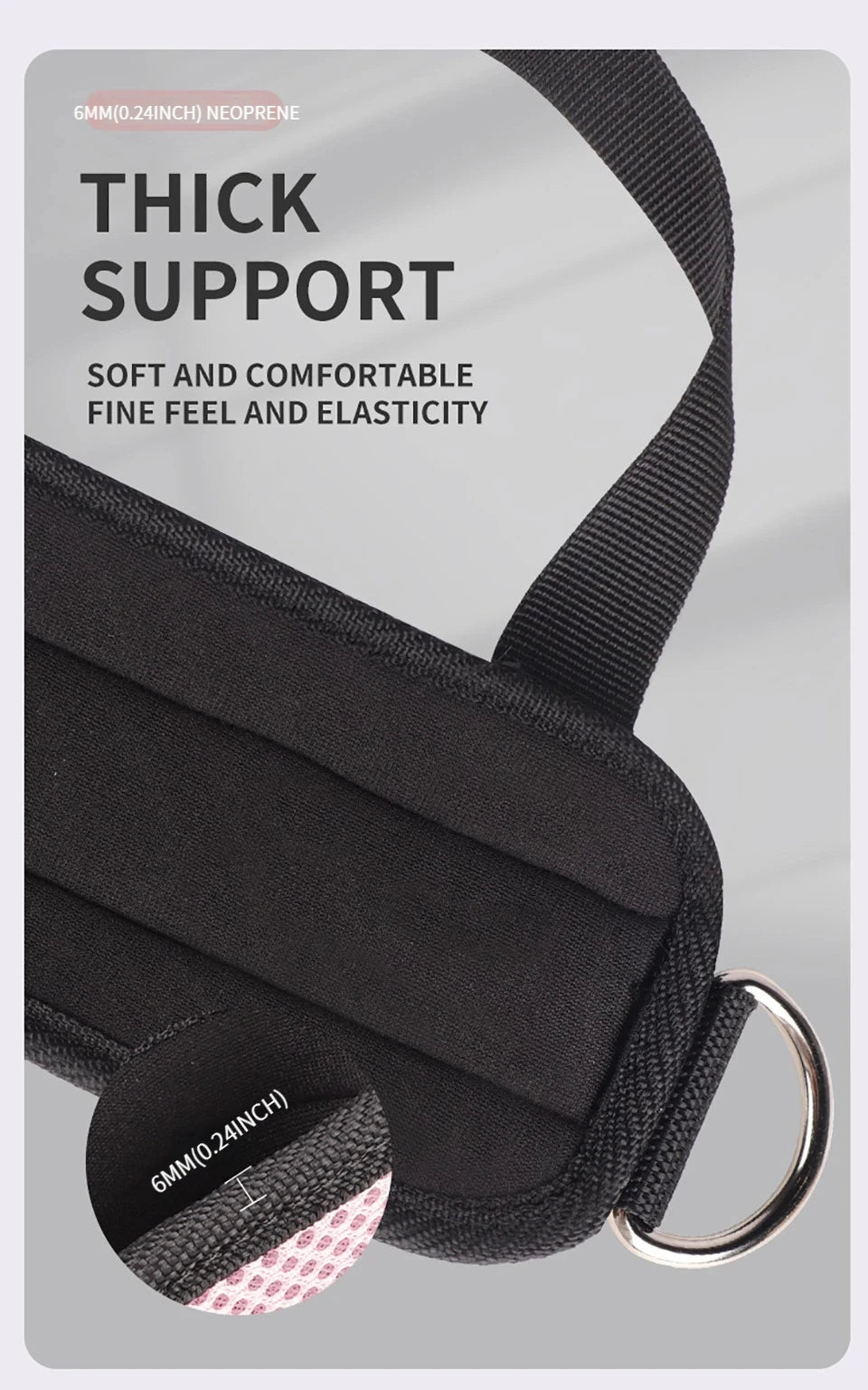 1Pcs Fitness Ankle Straps for Cable Machines Padded Ankle Cuffs for Leg Exercise WorkoutsFully Adjustable and Breathable Ankle