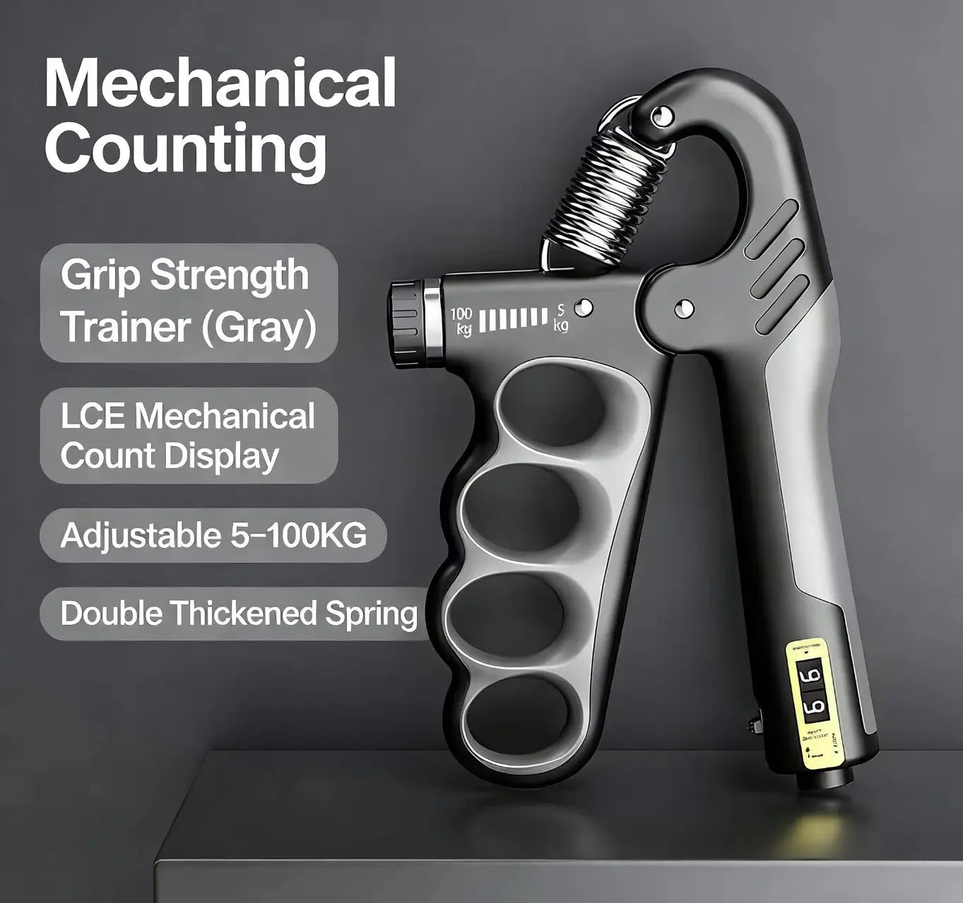 Adjustable Hand Gripper 5-100Kg Forearm Wrist Trainer for Gym Muscle Recovery Fitness Equipment