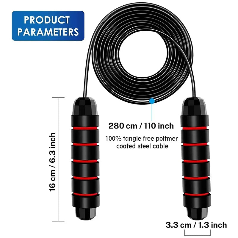 Rapid Speed Jump Rope Steel Wire Skipping Rope Exercise Adjustable Jumping Rope Fitness Workout Training Home Sport Equipment