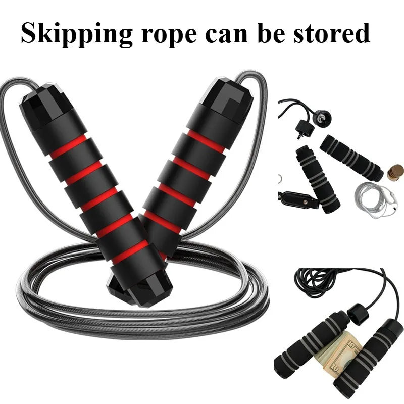 Rapid Speed Jump Rope Steel Wire Skipping Rope Exercise Adjustable Jumping Rope Fitness Workout Training Home Sport Equipment