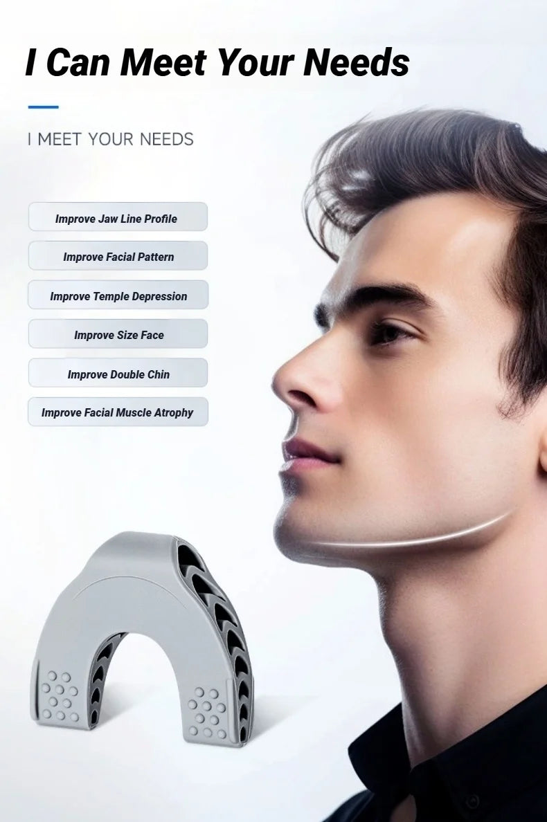 U Shape Facial Jaw Exerciser And Neck Toning Jawline For Men Women Face Muscle Trainin Resistance Double Chin Silicone Exercise