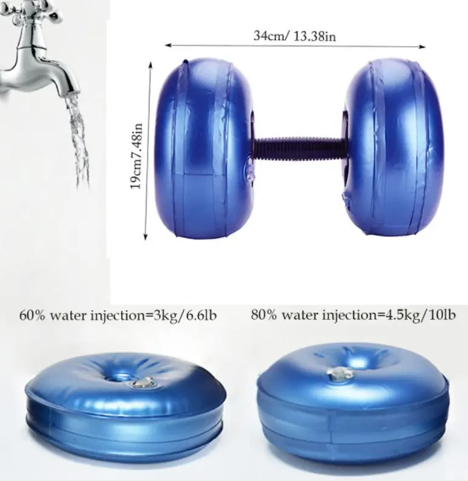 AquaFlex Water-Filled Dumbbells — Adjustable Home Gym Weights
